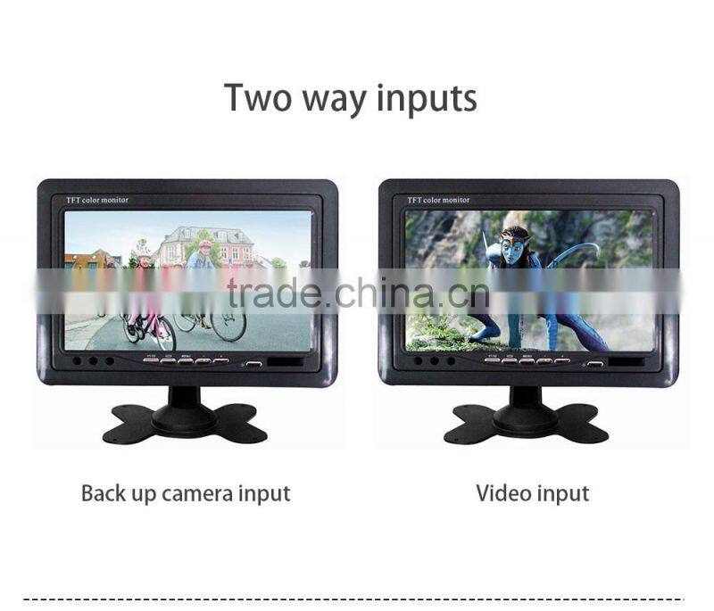 7" monitor stand reverse camera screen for bus and trucks