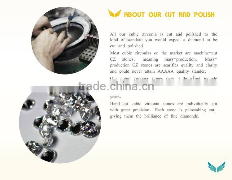 6.5mm AAA Round Cut Facet CZ Cubic Zirconia Jewelry Setting Stones