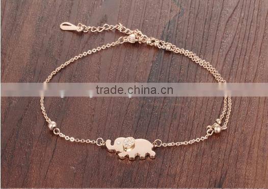 Jewelry 2016 Adjustable Rose Gold Elephant Bracelet