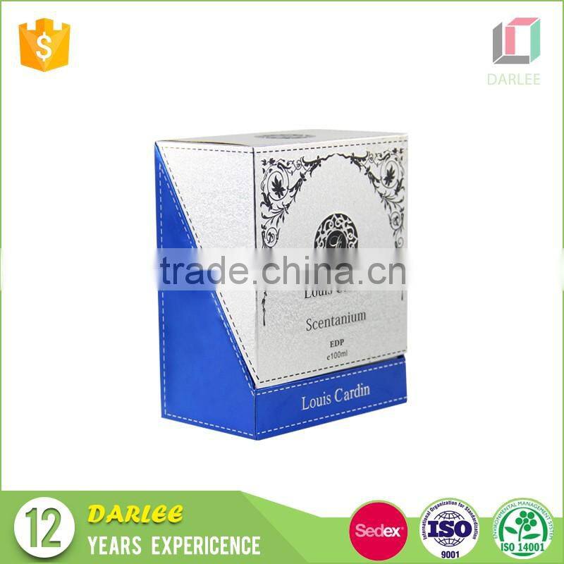 Professional OEM high quality custom size paper clamshell luxury perfume box with own logo printing