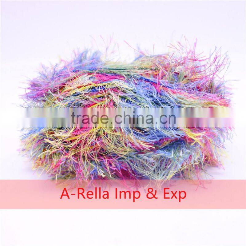 100% nylon feather yarn , with heat setting , nylon feather yarn