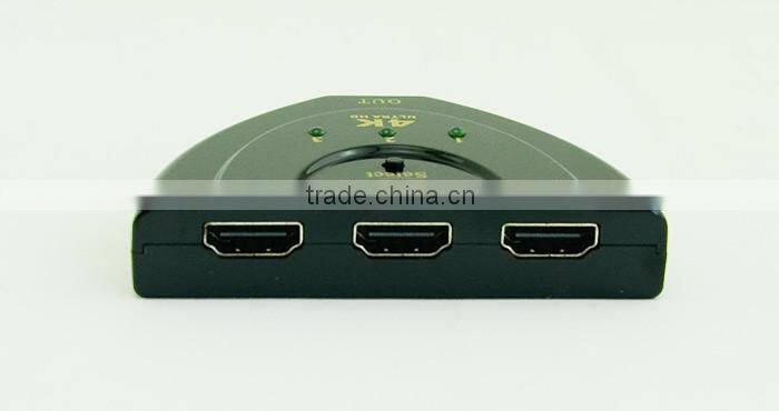 Mini 3 To 1 3 Port 4K*2K Video HDMi Splitter Switch Switcher Box