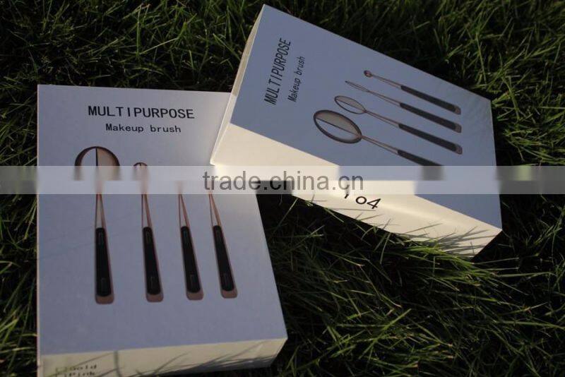 Wholesale New 4pcs toothbrush makeup BB cream foundation rose gold oval make up brushes multi-purpose makeup brush set