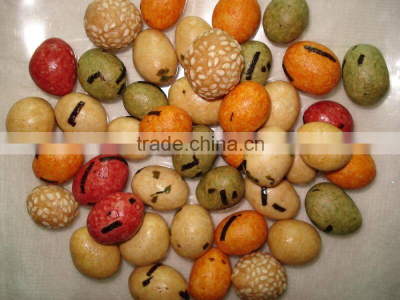 Round type fried spicy coated peanut