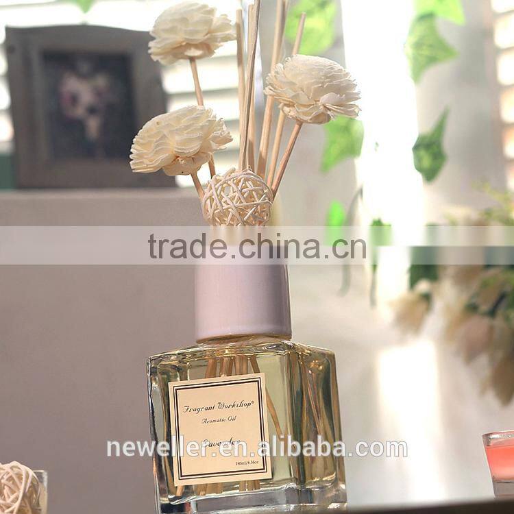 Amazon transparent bottle ceramic reed diffuser sets wholesale