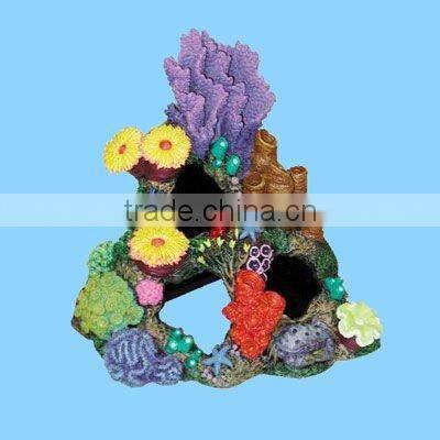 Aquarium polyresin decorative artificial palm tree