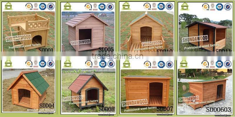 SDD0603 Flat Roof decorative Outdoor Wooden Pet House for Cats Dog
