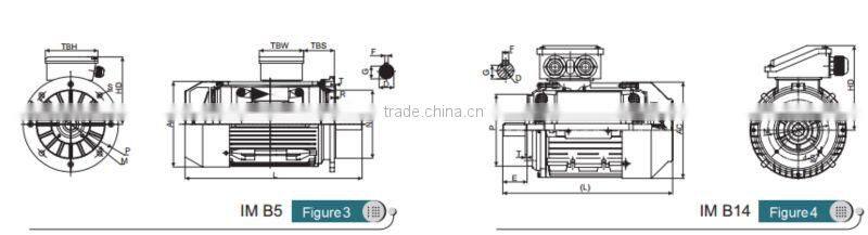 IE3 Standard High Efficiency Cast Iron Three Phase Electric Motor T3C 160L 2