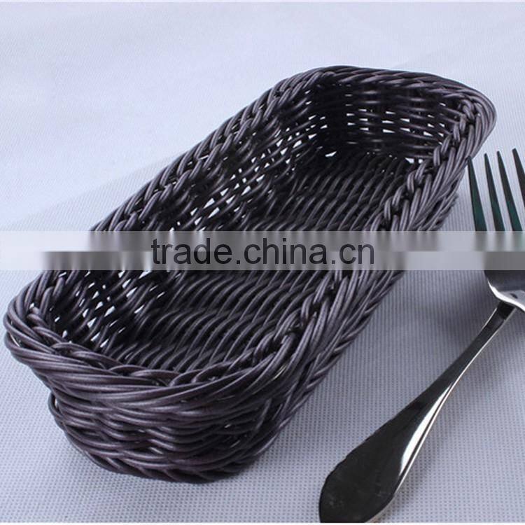 Eco-friendly longitypical design handcraft rattan cutlery basket