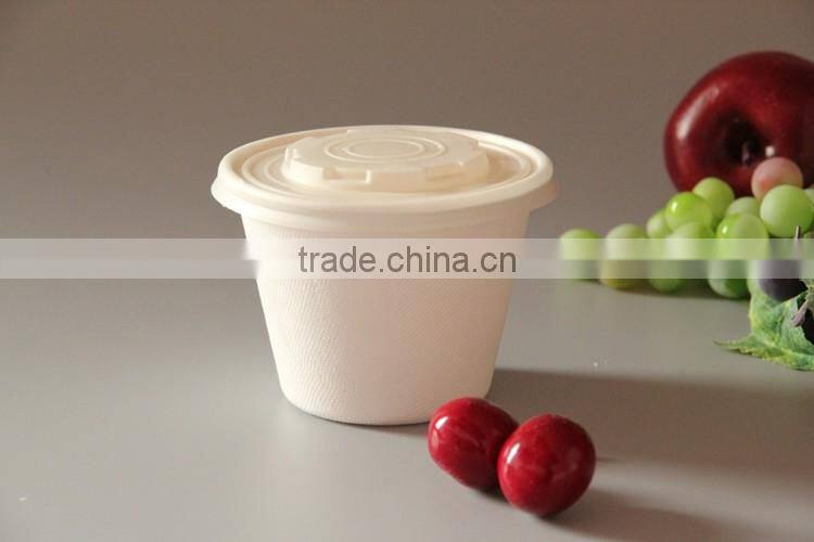 16oz-sugarcane bagasse cup with PLA lid 500ml-L