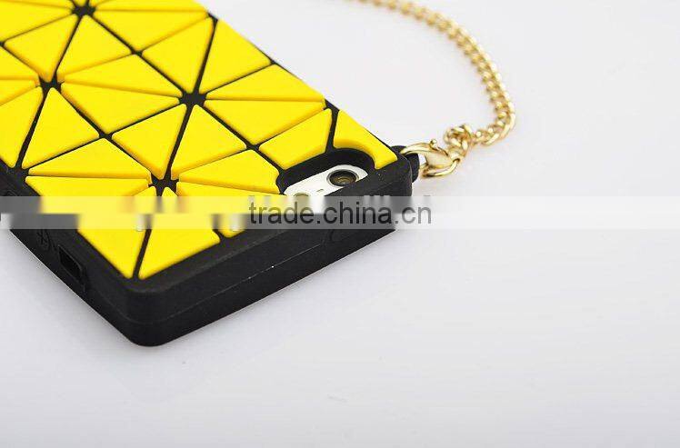 hot sell silicone case for iphone5/5s/4s fashion tartan design