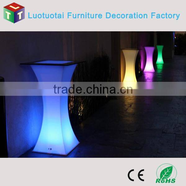 illuminated light up high top led tea/coffee/cocktail table