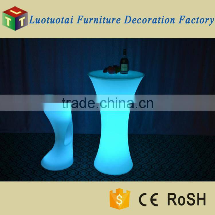 led cocktail table / remote control 16 color change battery operated led bar table