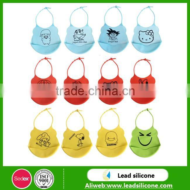 Waterproof washable silicone baby bib for baby products