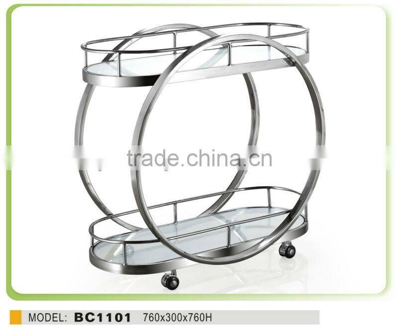 modern metal hotel furniture home resturant trolley
