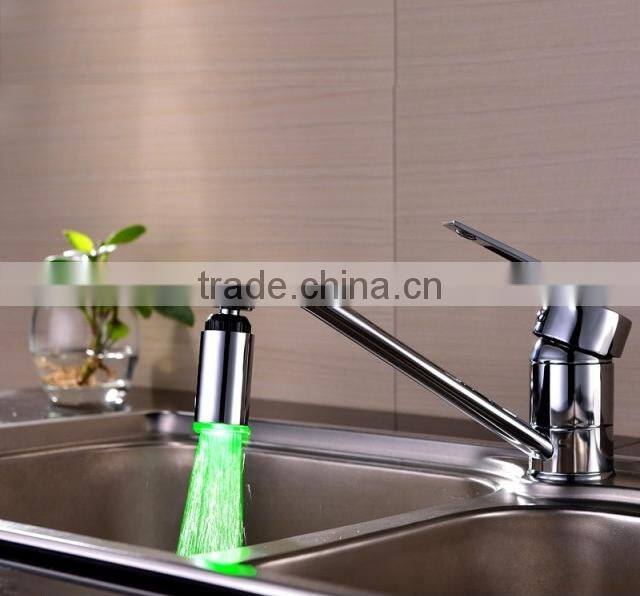 Temperature Automatic Control LED Copper Bubble Color Changing LED Faucet Light Spout, Kitchen Basin LED Faucet For Wholesale