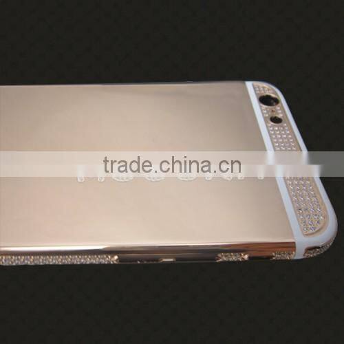 For iPhone 6/6plus 24K Gold / Rose Gold Housing diamond For Iphone6 4.7 inch/for iphone 6 rose gold housing