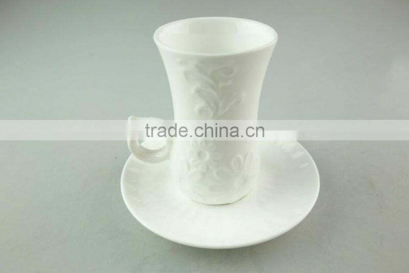 cheap beautiful shape porcelain coffee tea set tableware cup and saucer