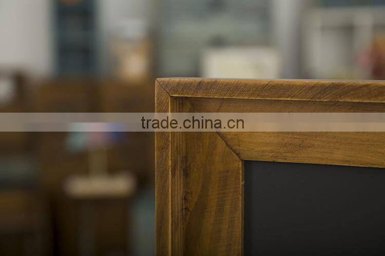 Wood Frame Chalkboard Single-Sided Blackboard With Hooks Zakka Furnishing Articles Vintage Style 39*39*40cm