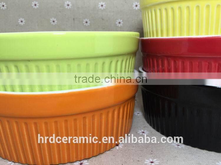 Stocked colorful round shape sala bowl,ceramic soup bowl for microwave oven