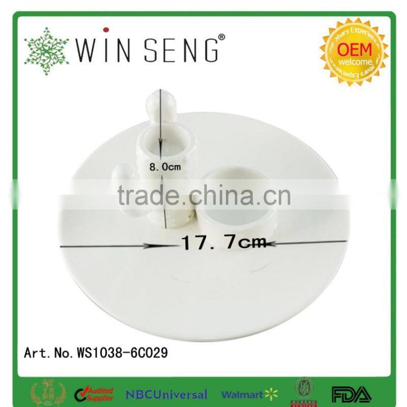 ceramic white porcelain egg tray, egg dish, egg holder, egg cup