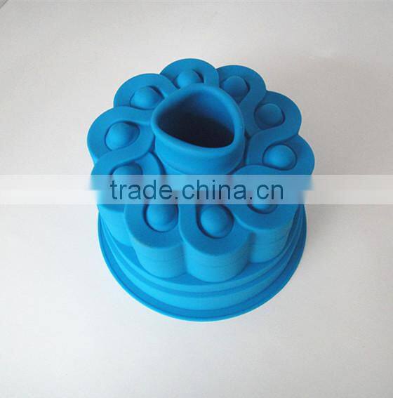New design flower shaped silicone baking chiffon cake mould