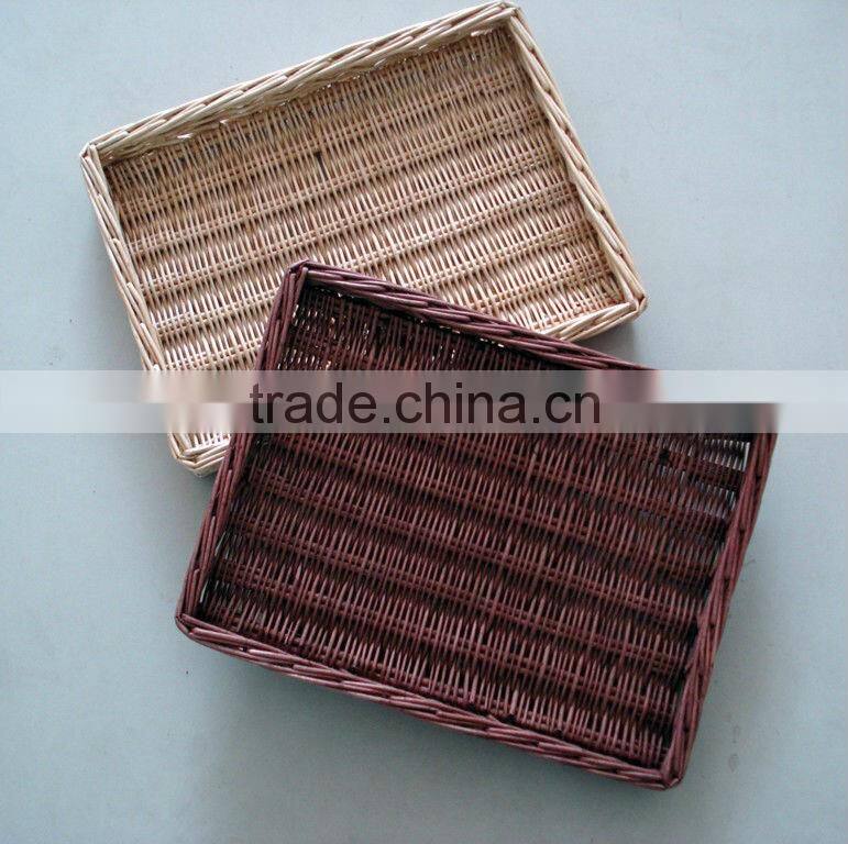 Antique wicker fruit plate & fruit tray & compote