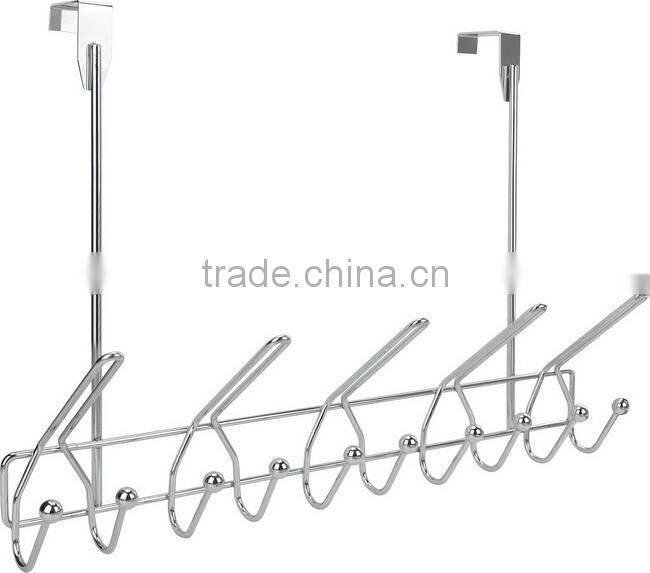 Kitchen Bathroom Chrome Over The Door Storage Hooks