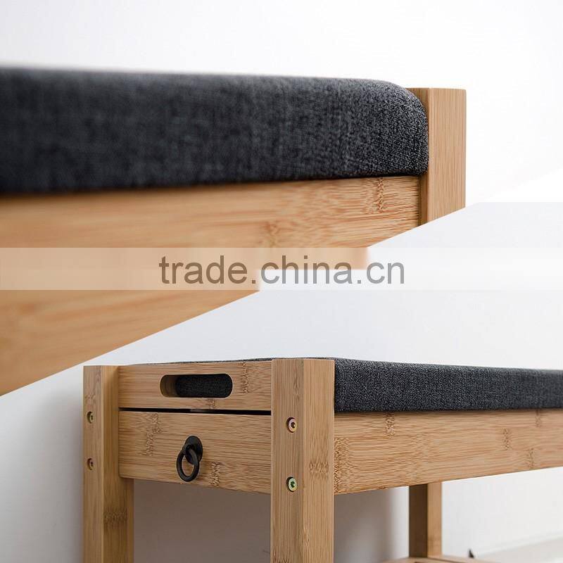 bamboo Shoe Storage natural bamboo shoes rack with tatami shoe bench with drawer organizers