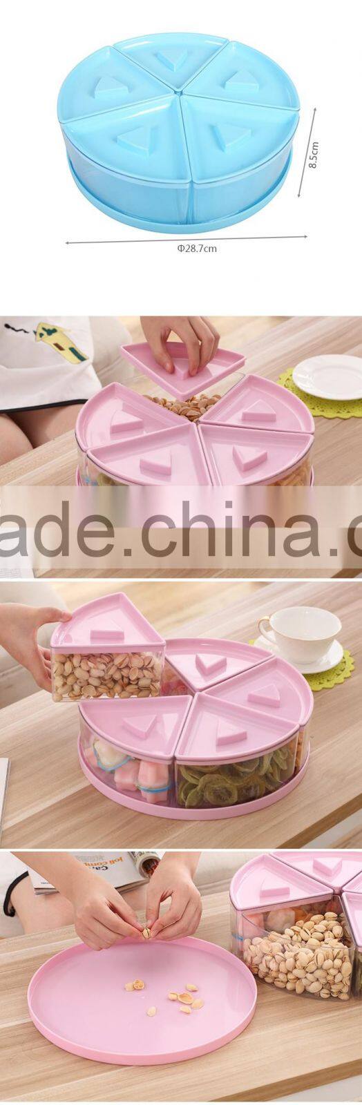 emc 2017 plastic candy box 5 divided storage box with cover food container with cover