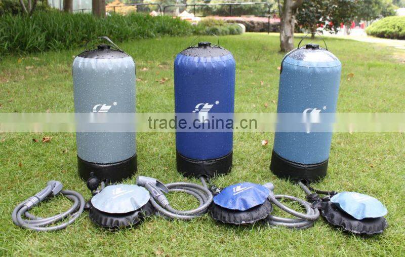 TPU material camping and outdoor sport solar pressure shower bag manufacturer in Zhejiang Hangzhou