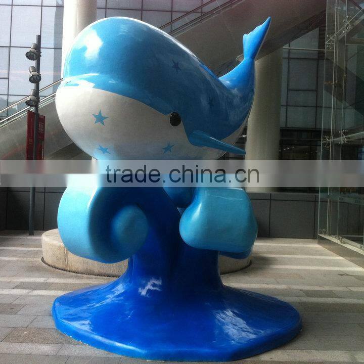 Fiberglass playground display dolphin sculpture statue