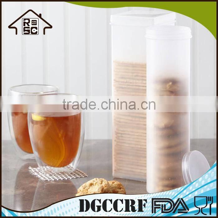 NBRSC 2-Piece Stackable Transparant Biscuit Plastic Storage Container Cookie Boxes Wholesale