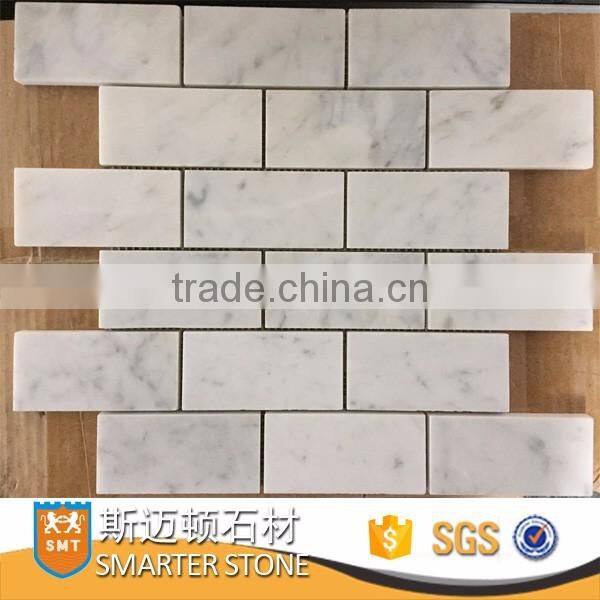 Carrara white marble subway brick mosaic tile premium mosaic til