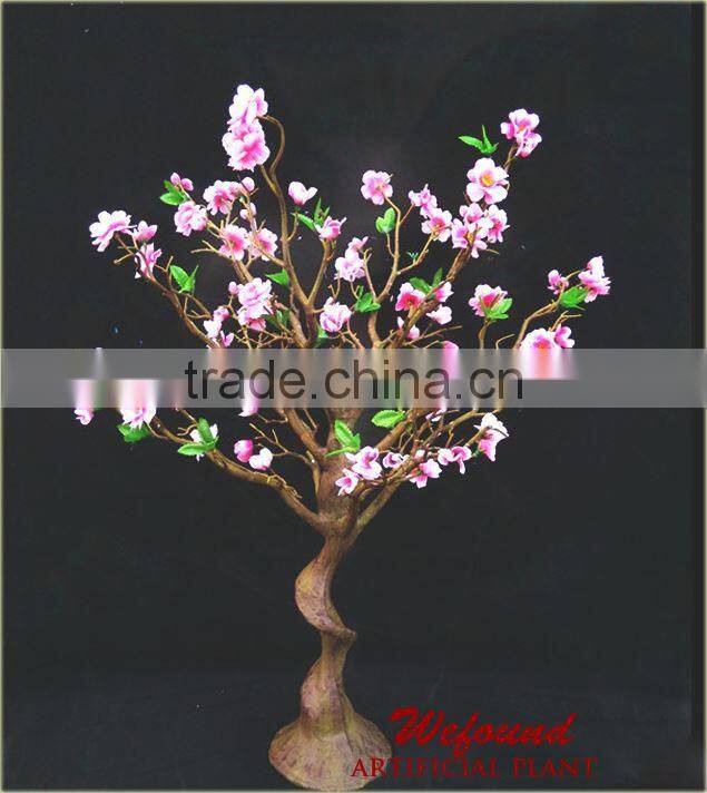 WEFOUND natural color wish tree with flowers Crystal wedding table tree