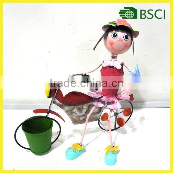 Unique iron handmade decoration with motorbike for home