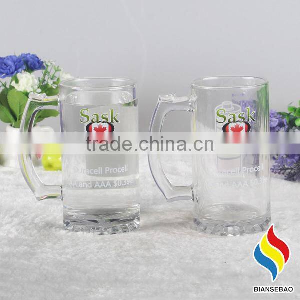 food grade clear glass customise glass cup for promotional
