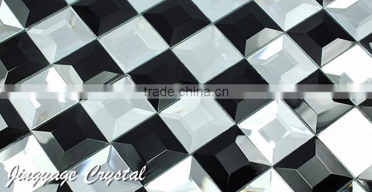 Diamond 5 surface mix color glass mosaic tile 30*30mm crystal mosaic