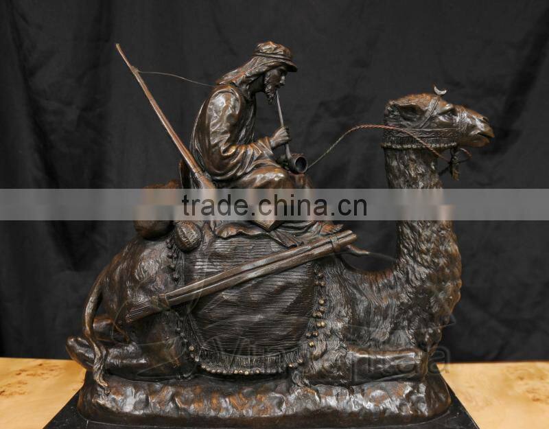 Bronze Arab on Camel Statue