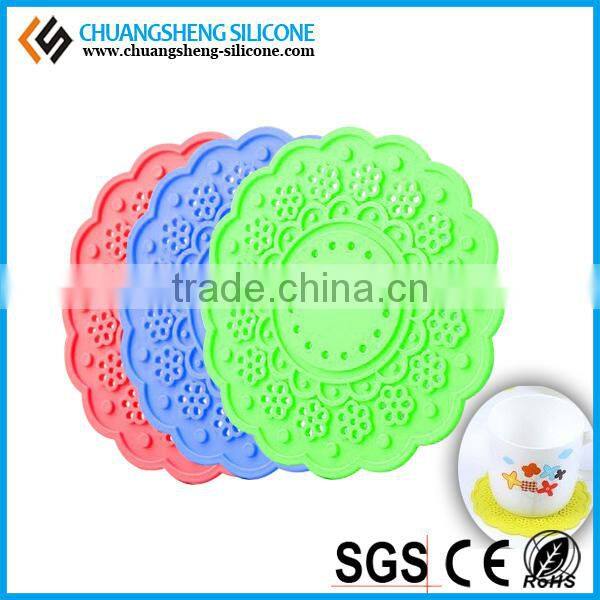 Beautiful flower shaped silicone anti-hot table mat