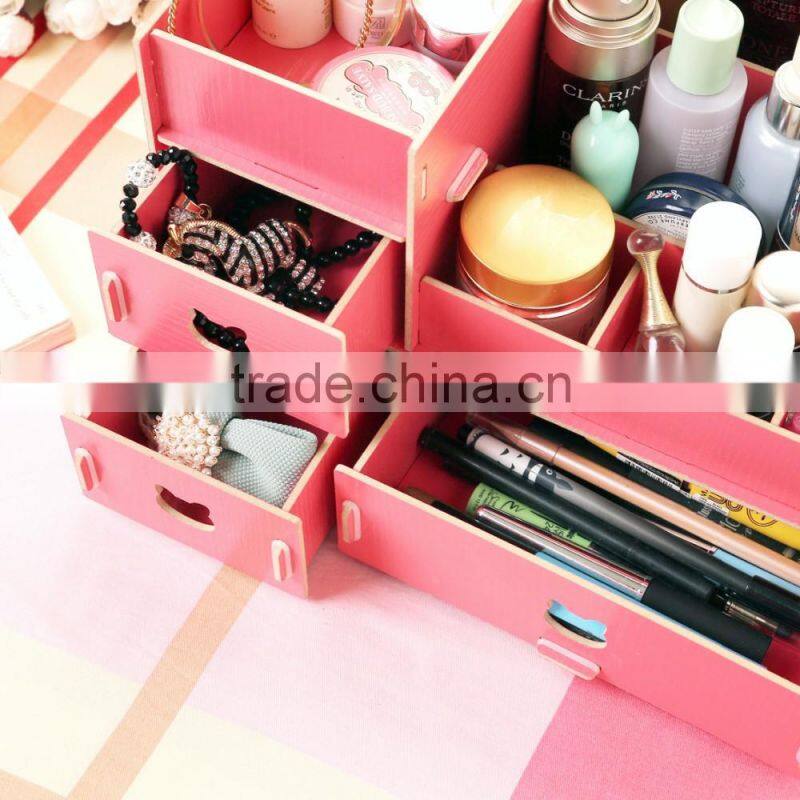 Cosmetics storage box DIY desktop creative storage box explosion models wooden storage box