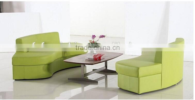 Fresh modeling modern colorful backrest sofa chair hotel lobby apple green fabric divan sofa