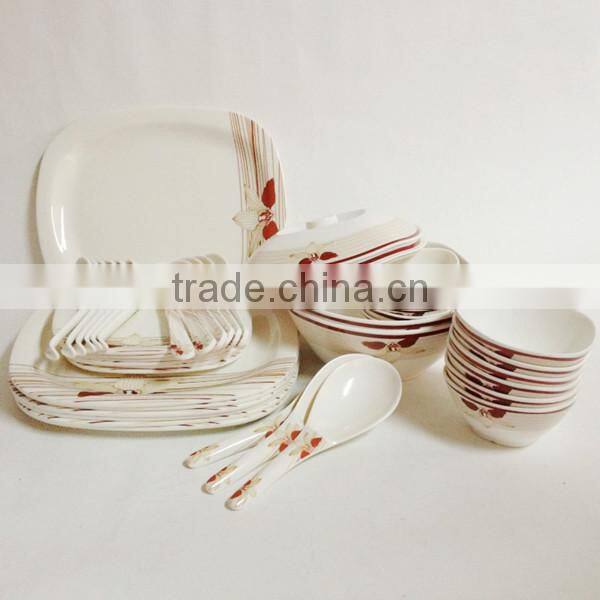 red and black two tone melamine serving kitchen utensils, melamine spoons