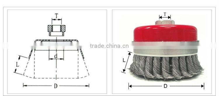circular steel wire brush brass plated