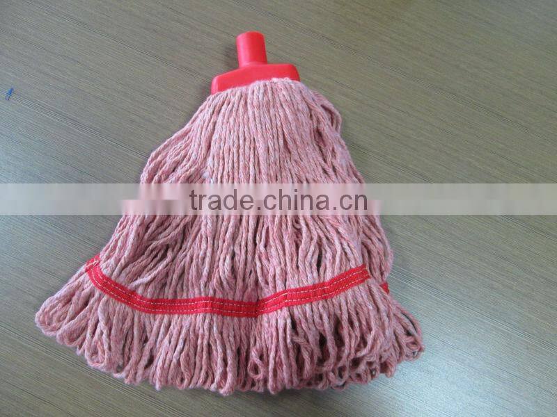 Quick easy change wet mop head wet mop refill loop end