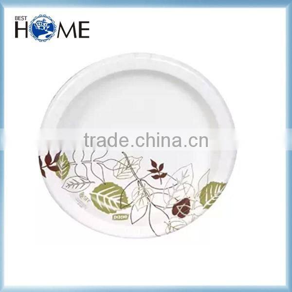 Baby candy color plastic disposable christmas paper plate