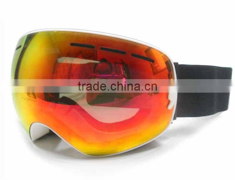 TPU frame and smoke REVO red lens ski goggle, snow goggles, snowboard goggles