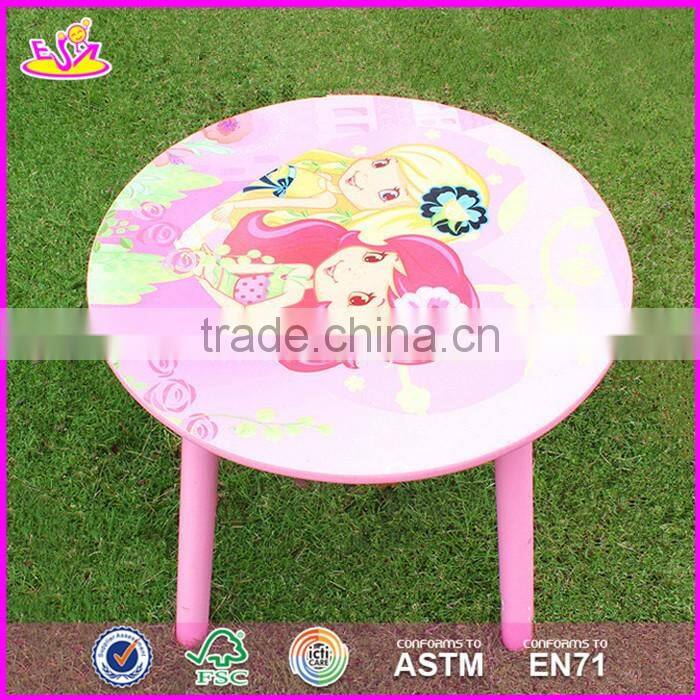 2017 New design home / school / cartoon wooden boys table and chairs W08G199