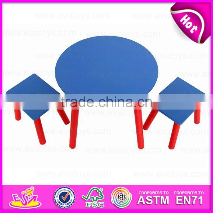 2015 New wooden table set for kids,Popular wooden toy table set for children,High quality Wooden Table and 2 Chairs WO8G137
