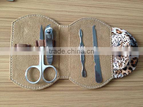 7pcs leopard gifts stainless steel Manicure Set/manicure kits/Beauty Kit metal category